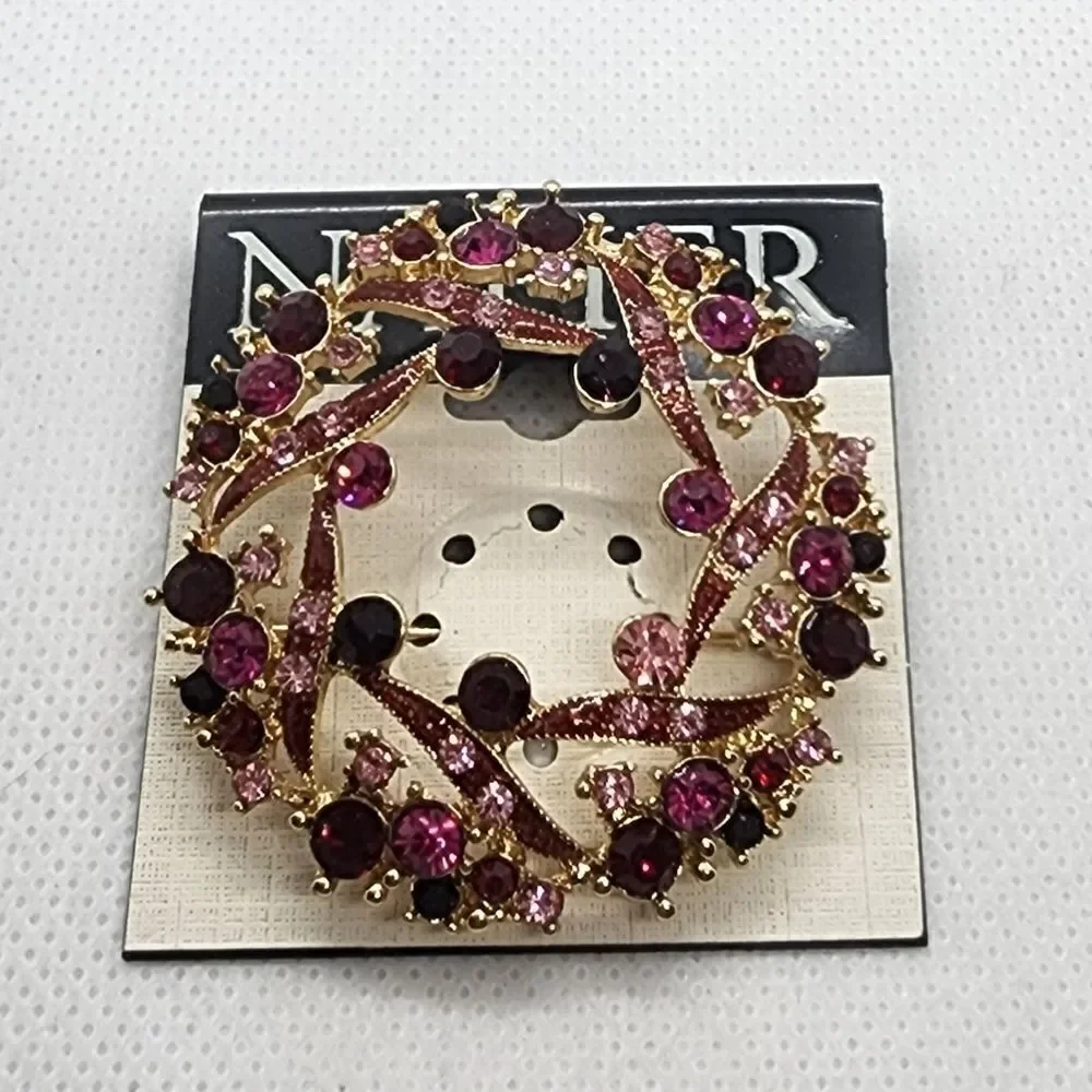 NWT Napier Pink & Purple Brooch